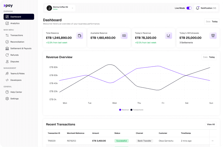 Merchant Dashboard